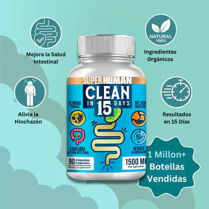 Clean15™ Limpieza Completa Estomacal en 15 días - SuperHuman™ PG